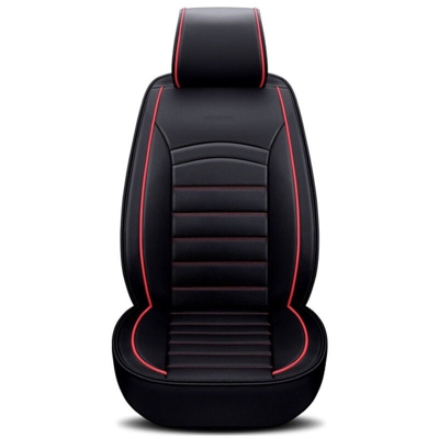 Coprisedile per auto in pelle PU in pelle artificiale quattro stagioni cuscino universale nero sedile singolo