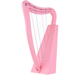 Walter National Standard 15 corde arpa corpo in mogano africano con cinturino per zaino, panno per pulitura, chiave per accordatura, patch, rosa características