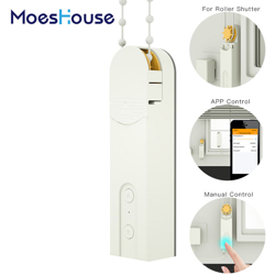 Moeshouse CM-LS Tende a rullo motorizzate intelligenti fai-da-te Tende a rullo alimentate a pannello solare Tende da sole Motorino di azionamento e en oferta