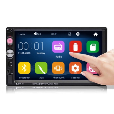 Lettore MP5 per auto 7 pollici 2 DIN Bluetooth vista posteriore Navigazione vista posteriore vivavoce FM