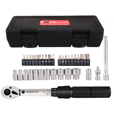 1/4 bicicletta ad alta precisione 2-20 Nm set di chiavi dinamometriche regolabili preimpostate per la manutenzione della combinazione di punte a