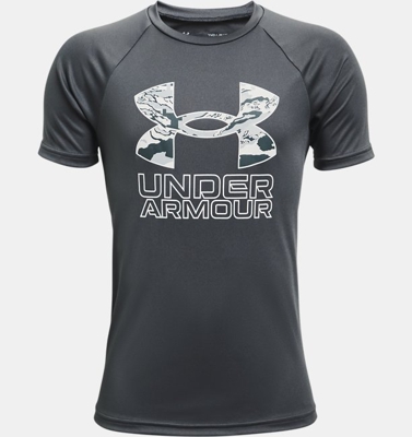 Maglia a manica corta UA Tech™ Hybrid Print Fill da ragazzo