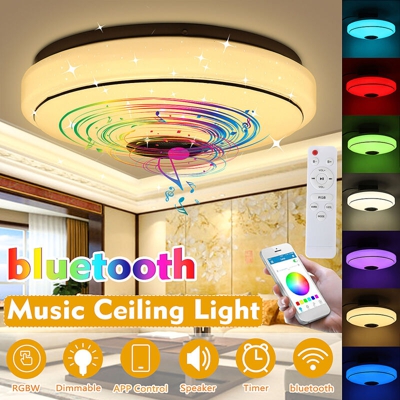 Insma - 60W Plafoniera 108 LED 30cm Bluetooth Music App controler (SENZA telecomando) 220V