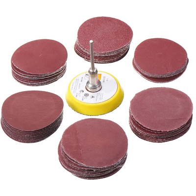 62pc 50mm Tampone per levigatura levigatrice Dremel Rotary Drill Bit Disco abrasivo per carta vetrata
