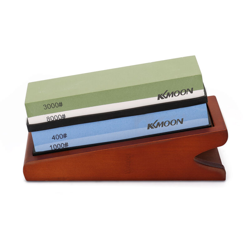 KKmoon Set di pietre per affilare su due lati in corindone bianco macinato fine Blu scuro 400 # / Azzurro 1000 # Verde 3000 # / Bianco 8000 # en oferta