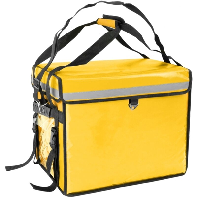 CityBAG - Zaino isotermico 45 x 35 x 33 cm giallo per la consegna di ordini alimentari da moto e bicicletta