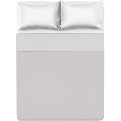Lenzuolo Piano Basik In Cotone, Da 2 Piazze Grigio