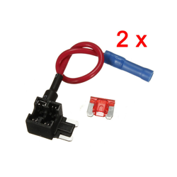 2x 10A Aggiungi un portafusibili Piggyback per auto con rubinetto a lama micro APS ATT en oferta