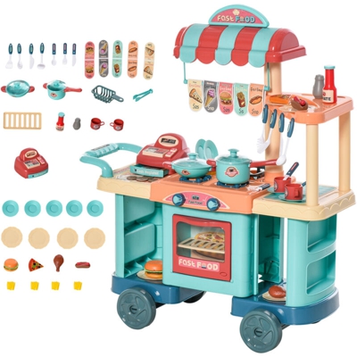 Cucina Giocattolo Per Bambini 3-6 Anni con 50 Accessori Inclusi - Homcom