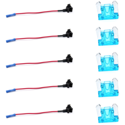 5 set di mini fusibili con terminale blu + 5 mini fusibili da 15 A. precio