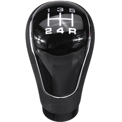 Pomello del cambio a 5 marce nero argento per Mazda 2 3 6323 nero