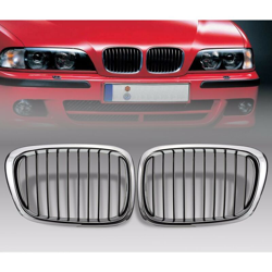 2x Griglia per rene nera cromata Pr BMW E39 M5 5 serie 97-03 525i 528i 530i en oferta