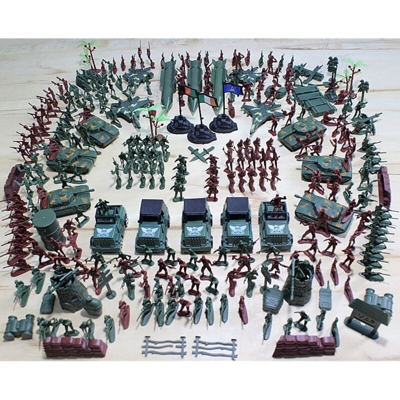 307PCS / Kit Little Soldiers Action Figure Tank Sand Army Modelli militari Giocattolo Bambino
