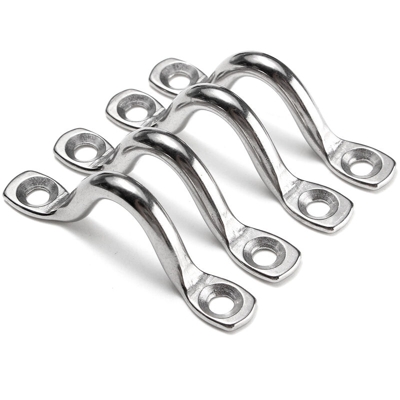 4 x 5 mm in acciaio inox cinghie per occhielli clip da sella anello gancio clip per piastra marina per barche