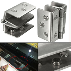 Doccia da bagno per montaggio a parete con cerniera per porta in vetro in acciaio inossidabile 2 pezzi precio