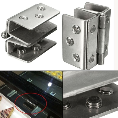Doccia da bagno per montaggio a parete con cerniera per porta in vetro in acciaio inossidabile 2 pezzi