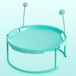 Gatti Mesh Amaca Bed traspirante per gattini con ciondolanti Una molla a sfera in acciaio Telaio stabile e lavabile verde della copertura rimovibile precio