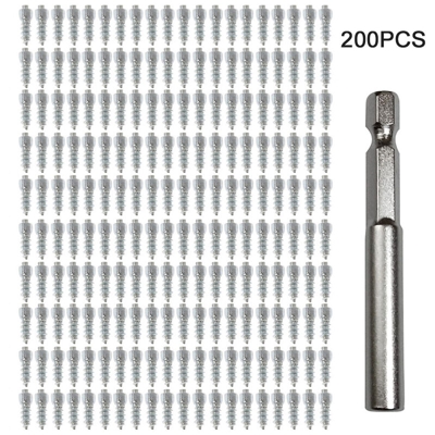 200 pezzi vite vite 12mm auto SUV ATV vite antiscivolo pneumatico neve pneumatico chiodo ricambi auto e strumenti di installazione