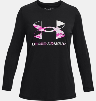 Maglia a manica lunga UA Tech™ Graphic Print Fill Big Logo da ragazza