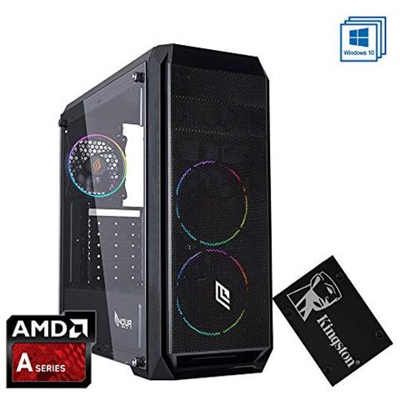 ver Pc Desktop Amd Cpu Quad Core 3,40 Ghz Turbo, ram 8gb Ddr4, ssd 240 Gb, lettore Masterizzatore Cd