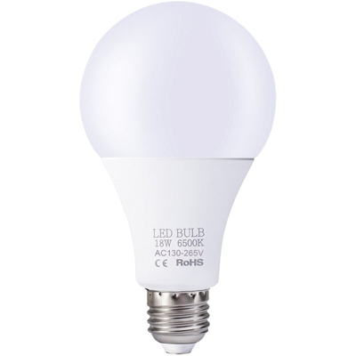 Lampadina LED 18W 85V-265V 3000-3500K bianco caldo attacco E27 a vite