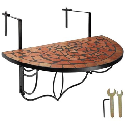 Tavolino Da Balcone Mosaico, A Ribalta - Terracotta
