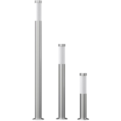 Lampioni da Giardino 3 pz Impermeabili in Acciaio Inox - Argento - Youthup