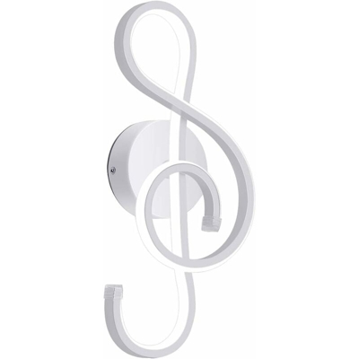 Applique da Parete a LED Moderna Creativa Nota Musicale Bianco Lampada da Parete per Interni Lampada a Muro in Alluminio Minimalista Luce a Muro