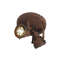 QAZQA + Faretto sorra - Industriale - Metallo - Ruggine - Tondo Max. 2 x Watt precio