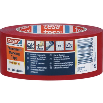 4169-59-93 4169-59-93 Nastro adesivo per segnalazioni Rosso (L x L) 33 m x 50 mm 1 pz. - Tesa