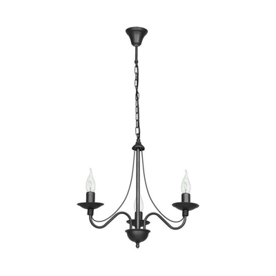 Lampada a Sospensione Lilium - Lampadario - da Soffitto - Grigio in Metallo, 50 x 50 x 108 cm, 3 x E14, 40W