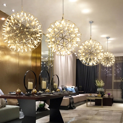 Lampadario a sospensione luce moderna fuochi d'artificio plafoniera diametro 20cm Bianco Caldo