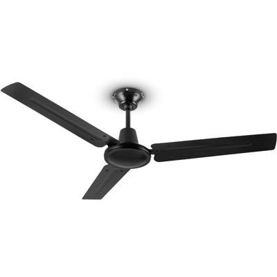 Spin Doctor ventilatore da soffitto 122cm 55W 3 pale d'acciaio inox nero - Klarstein