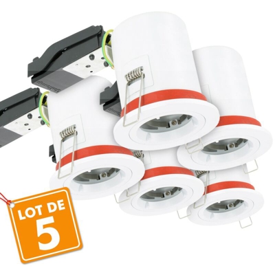 Eclairage Design - Set di 5 staffe spot BBC D87 con presa GU10 automatica