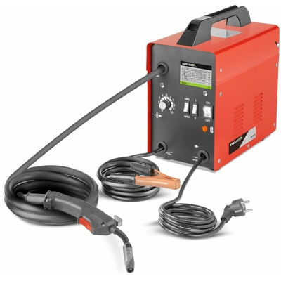 Saldatrice MIG130. Saldatura a filo continuo. Potenza tra 35A-130A. Tensione 230V. Diametri del filo 0,6mm-0,8mm - Greencut