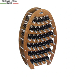 Cantinetta Portabottiglie in Legno Scaffale mobile per Bottiglie vino MADE IN ITALY mod. Botte Noce B.36 L75 x P25 x 120H precio