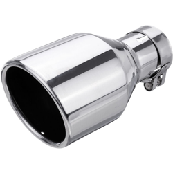 Universale 54-102mm Silenziatore Punta Coda Tubo Di Scarico Posteriore Argento características