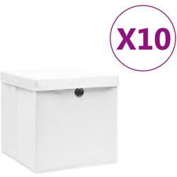 Contenitori con Coperchio 10 pz 28x28x28 cm Bianco - Bianco - Youthup características