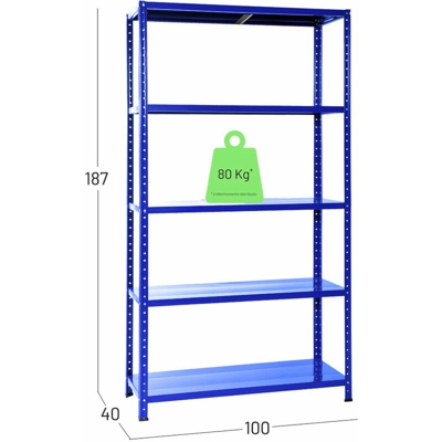 Grima - Scaffale metallico a bullone blu