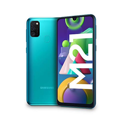 Samsung Galaxy M21, Smartphone, Display 6.4" Super AMOLED, 3 Fotocamere Posteriori, 64GB Espandibili, RAM 4 GB, Batteria 6000 mAh, 4G, Dual Sim, Andro