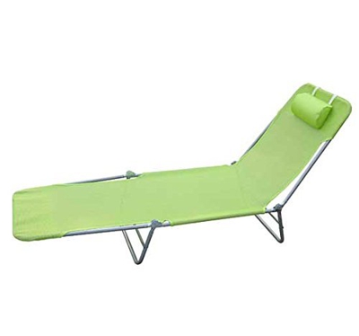 Outsunny Lettino Sedia Sdraio Reclinabile da Giardino Spiaggia Piscina 182 x 56 x 24.5 cm Verde