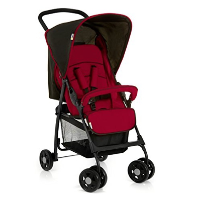 Hauck Sport, Secondo Passeggino fino a 15 kg, Chiusura Piccola e Semplice, con Posizione Nanna, Barra Frontale, Cesto, Cappota, Caviar Tango
