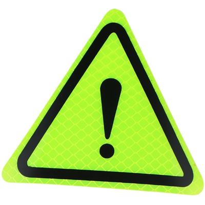 GM adesivo riflettente triangolo segnale di avvertimento diamante fluorescente giallo verde