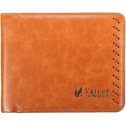 Portafoglio uomo in pelle PU bifold Portafoglio portamonete Biglietto portamonete ID Carta di credito Cafe características