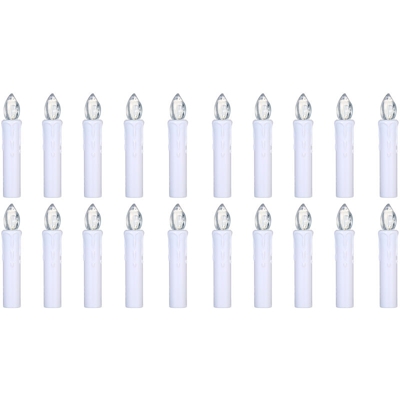Candela elettronica natalizia 20 pezzi candela di simulazione dell'illuminazione che cambia colore con telecomando a 18 tasti (batteria incorporata)