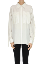 Fringed oversized shirt en oferta