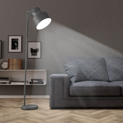 YOUTHUP Lampada da Pavimento in Metallo Grigio E27 - Grigio precio