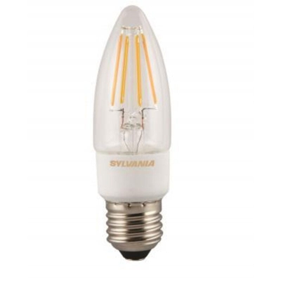 TOLEDO RETRO DIMM CANDELA C35 CHIARA LED 470LM E27 4,5W - Sylvania