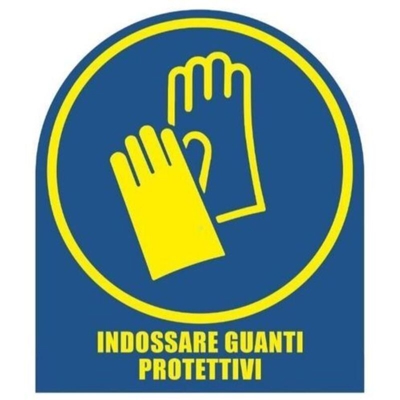 Busta 2 Fogli in Pvc Adesivo Indossare i Guanti Protettivi - Markin