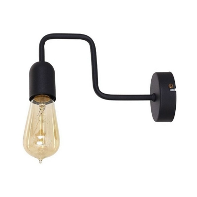 Homemania - Lampada a Parete Scorpius Black - Applique - per Soggiorno, Camera - Nero in Metallo, 24 x 8 x 17 cm, 1 x E27, 60 W